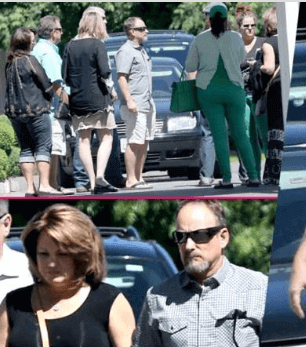 Sawyer’s family on Funeral day